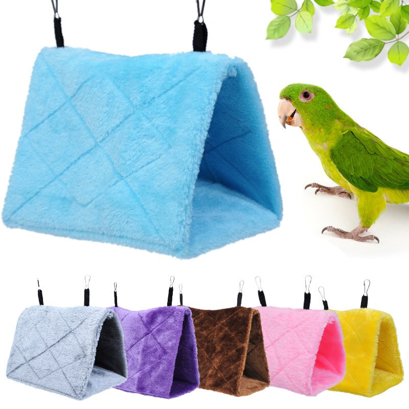 Jaula moderna para pájaros y loros, hamaca cálida, carpa, cama colgante, cueva para dormir y incubar