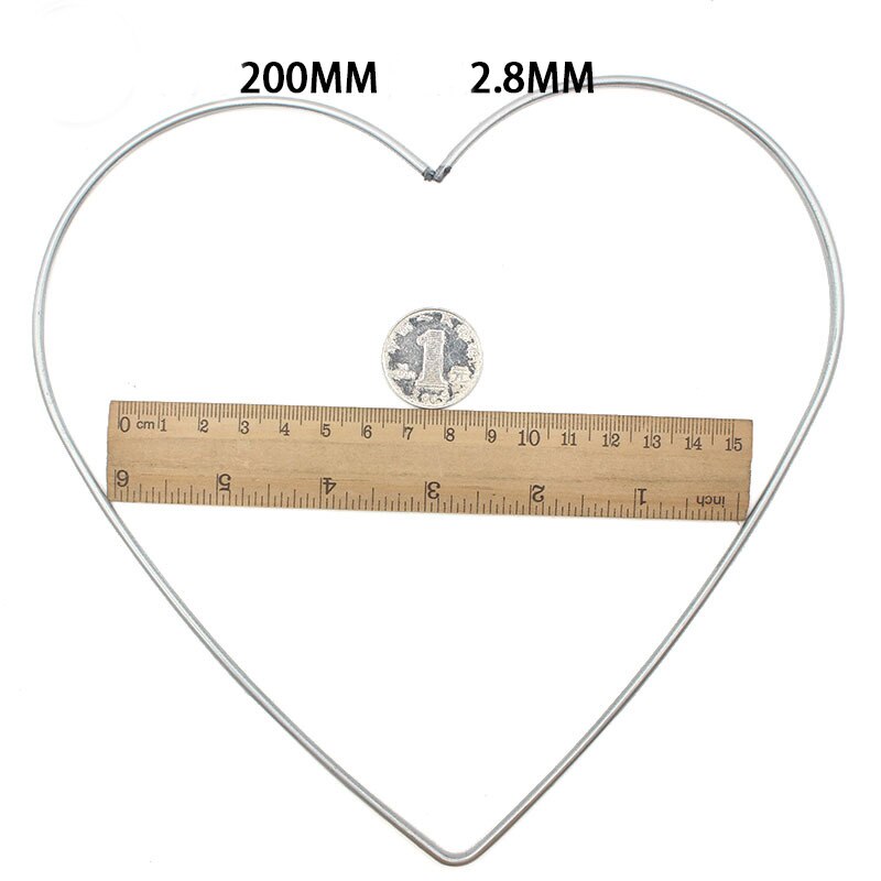 1 paket/los Mond Herz Form 50-300mm Großen Traum Catcher Ring Handwerk Metall Ringe Für Traum Fänger Hoops DIY Hängen Anschlüsse: Heart 200mm 1pc