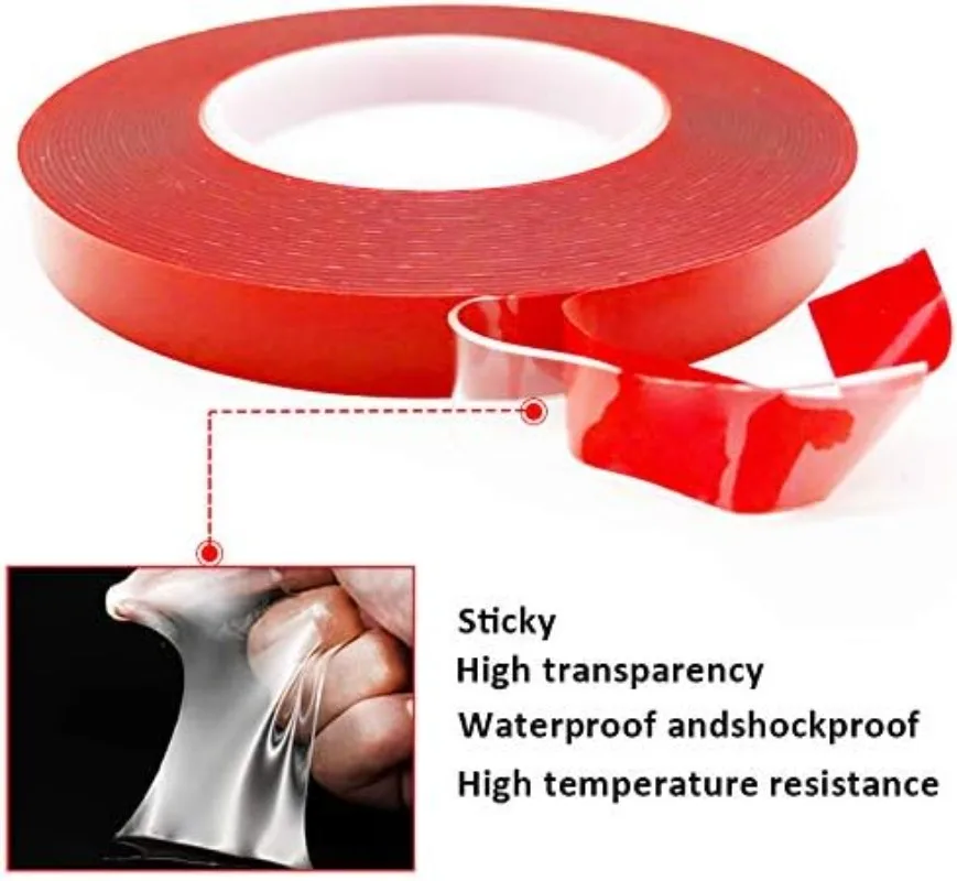Cinta de doble cara Ultra fuerte de 6/3M, espuma acrílica transparente, cintas adhesivas sin rastro, pegatinas fijas de pared impermeables reutilizables