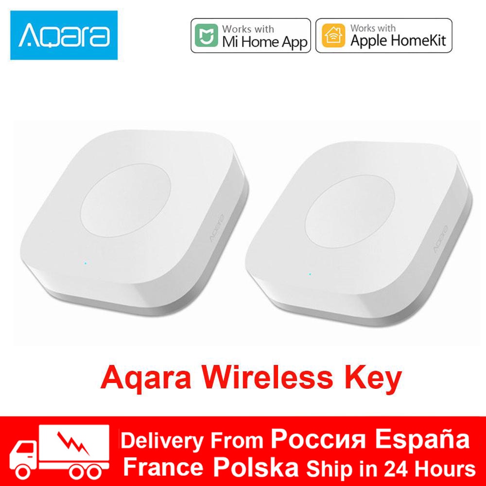 Xiaomi-Sensor Aqara Zigbee, miniinterruptor inalámbrico inteligente, conexión remota, botón de Control de una tecla, seguridad del hogar, Mihome Homekit