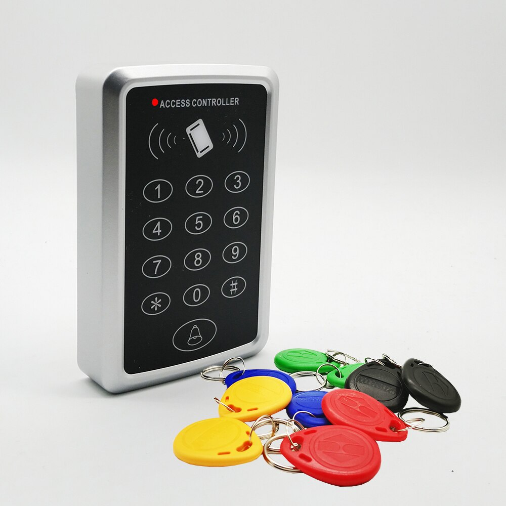 125Khz Rfid Access Control System Keypad Card Door Lock Access Controller: Mix Keyfobs