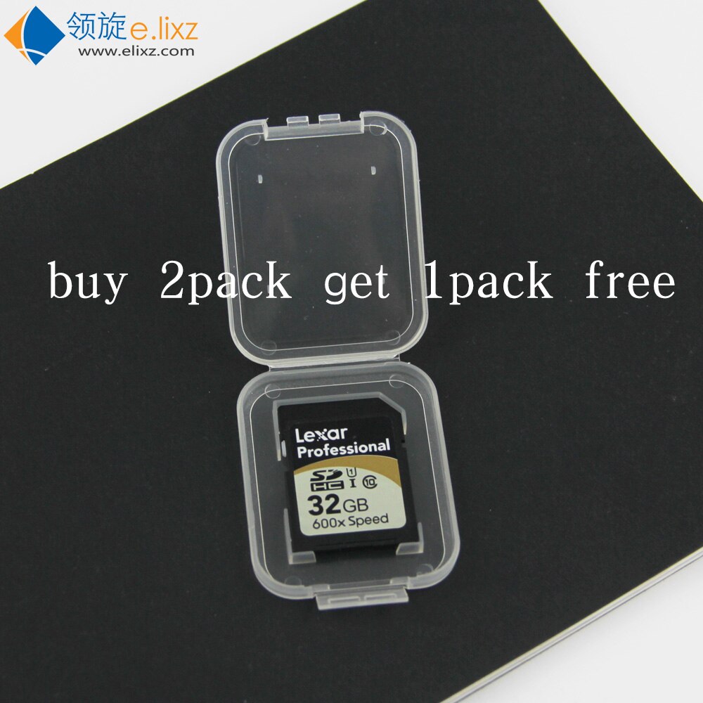 Directe Verkoop Wit 10 Pcs Voor Sd Sdhc Memory Card Case Houder Protector Doorzichtige Plastic Opbergdoos