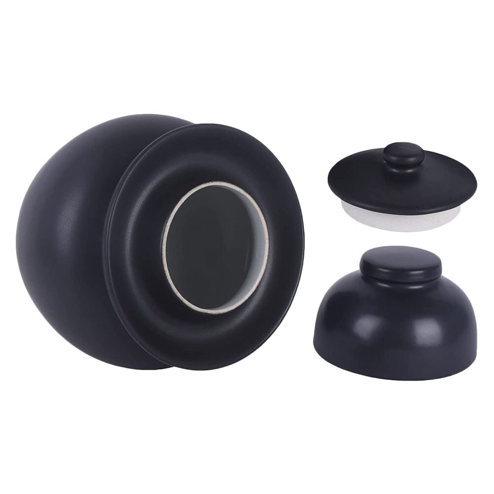 1pc Ceramic Food Container Leak Proof Ceramic Jar for Home Kitchen (Black)