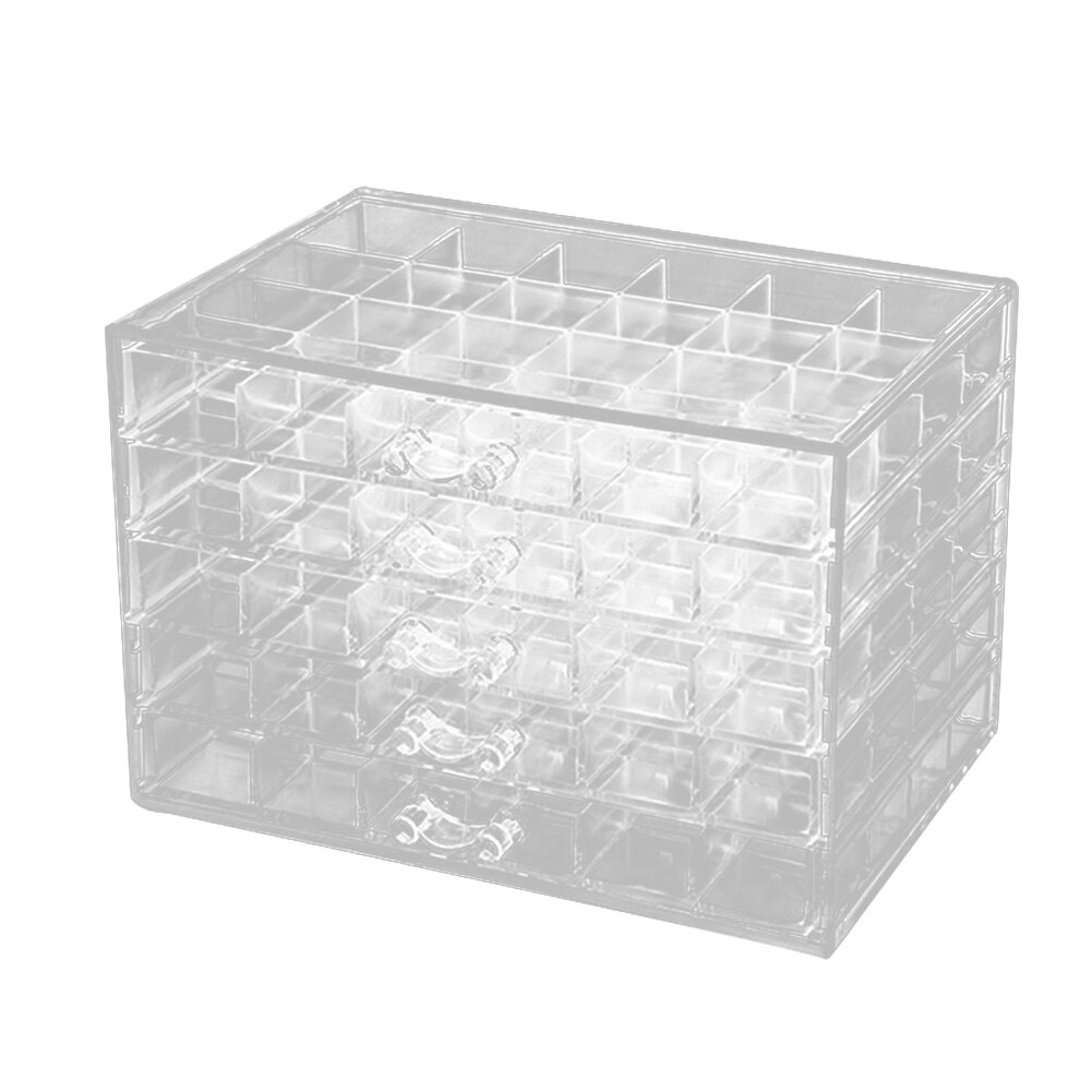 120 Grids Clear Jewelry Organizer Acrylic Jewelry Packaging &amp; Display Organizer porta joias 5 Layer Jewellery Box Large joyeros : Default Title