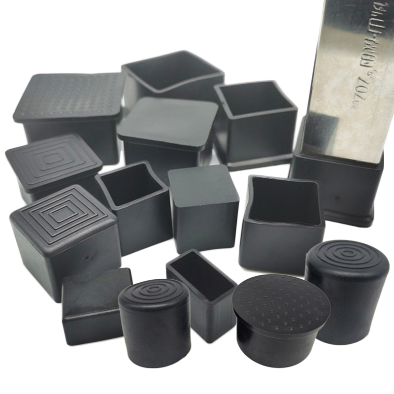 4/8Pcs Square Rubber Chair Leg Caps Non-slip Furniture Table Legs Cover Floor Protector Rubber Feet Pads Furniture leveling Feet