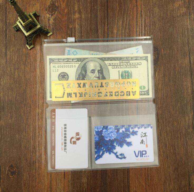 Midori standard s 'Viaggiatore taccuino PVC Tasca Della Chiusura Lampo Sacchetto di Raccolta Trasparente Pocker con I Titolari di Carta Cartella Archivio