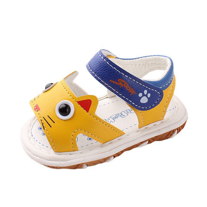 Boys Sandals Summer With Whistle Calling Shoes Infant Baby Shoes Soft Sole Baby Sandals Rubber Sole