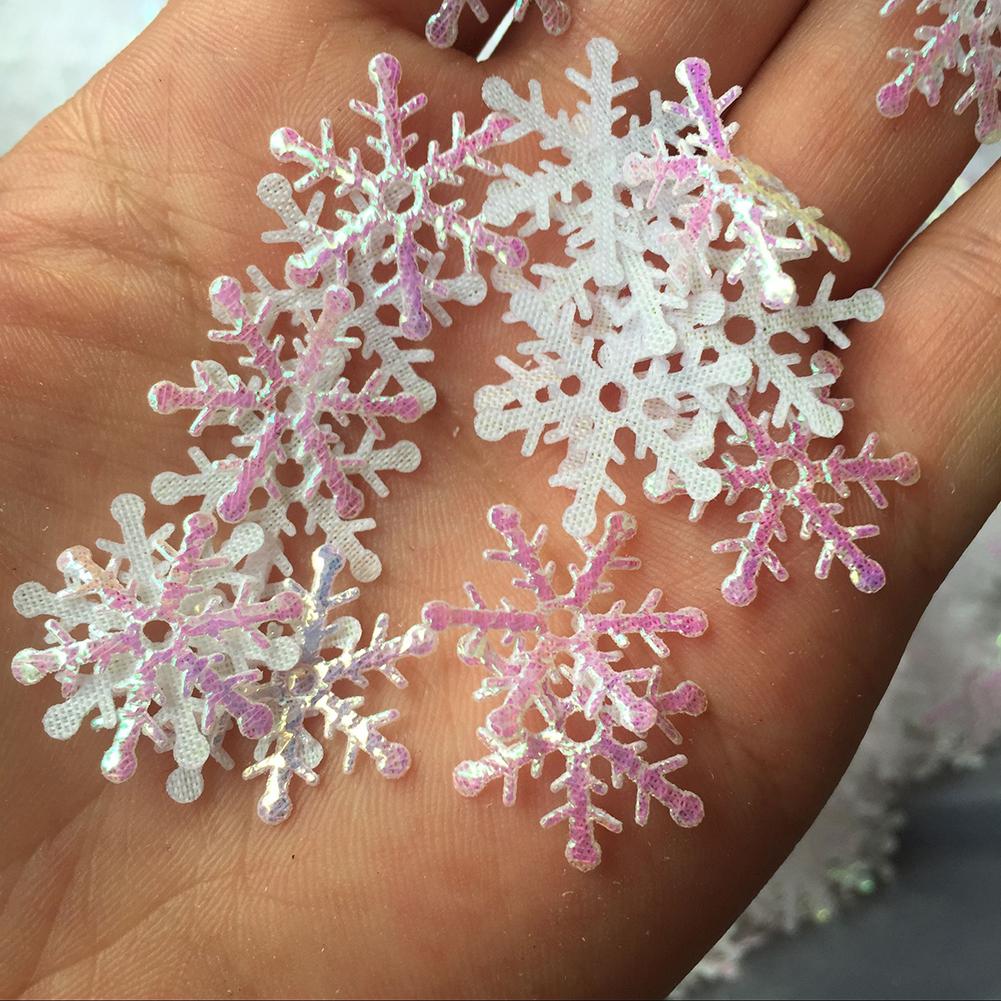 2 Packs 600Pcs In Totaal Witte Sneeuwvlokken Kleurrijke Confetti Voor Kerst Bruiloft Verjaardag Party Decoratie Benodigdheden