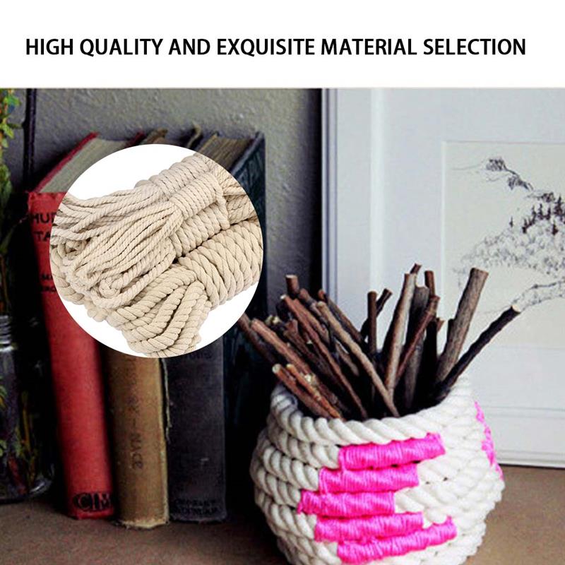 5mm 8mm 10mm 15mm Rope Cotton Thick Twisted String Cord Twisted Beige Decoration String Home Hand Craft DIY Twine Decor
