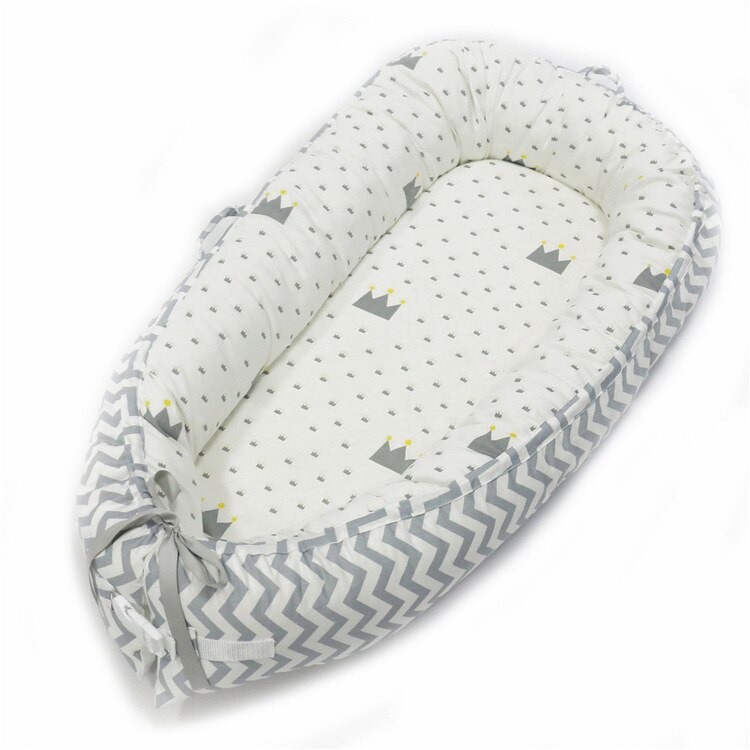 Baby Nest Bed Portable Crib Infant Toddler 100% Cotton Fabric Bed Cradle for Newborn Cots Nursery Washable: style 9