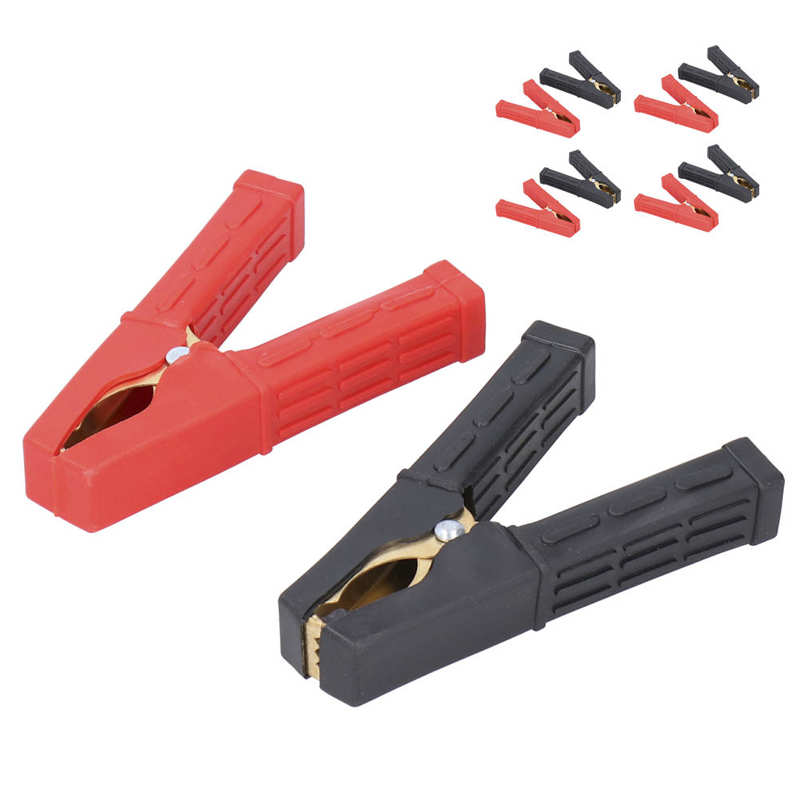 10pcs Battery Cable Clamps 100A Charging Crocodile Clips Pure Copper Vehicle Accessory Wire Cable Clamp Car Tools