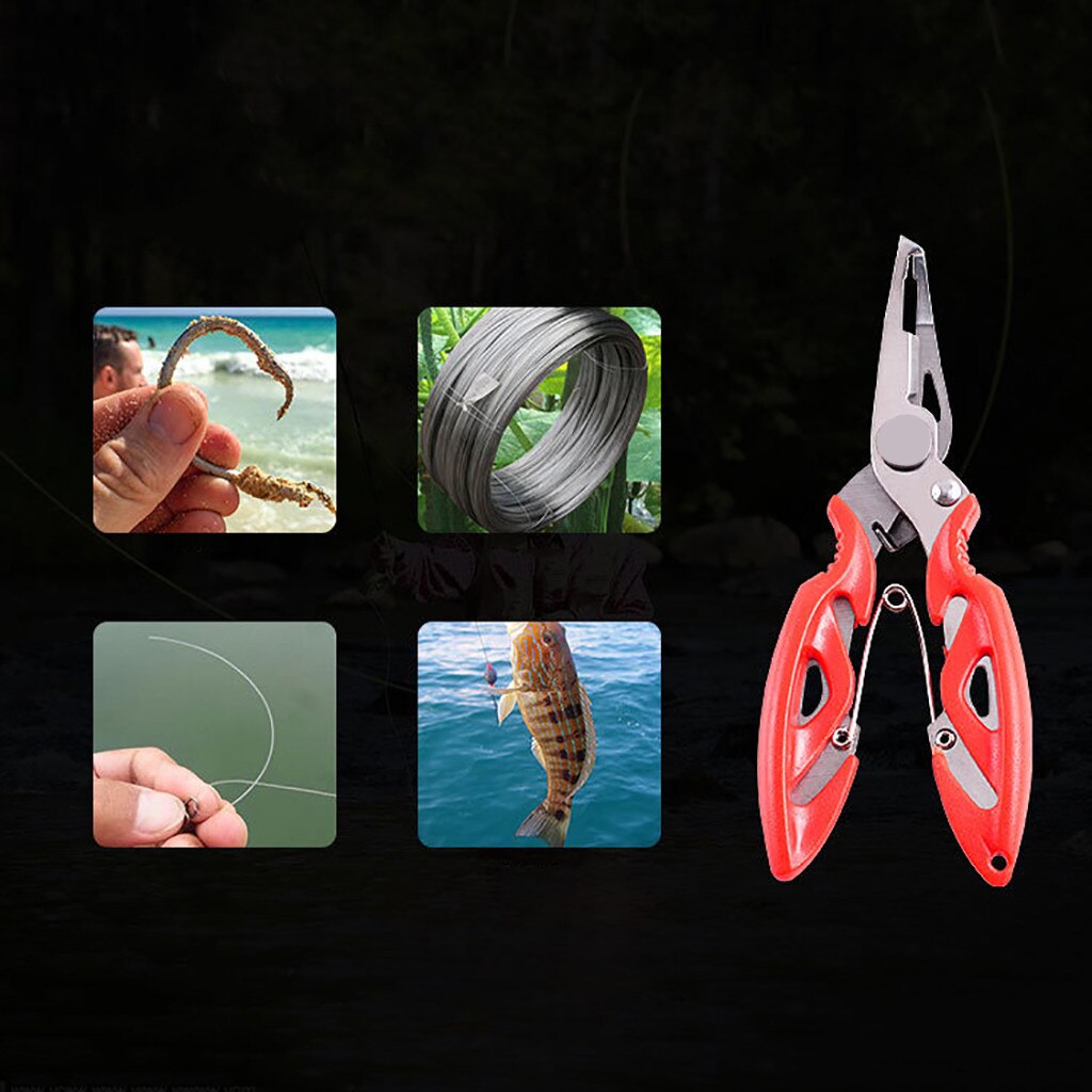 Vis Tang Gevlochten Multi Tool Schaar Opener Tackle Controle Remover Lokken Aas Cutter Vliegen Lijn Draad Visser Split Ring