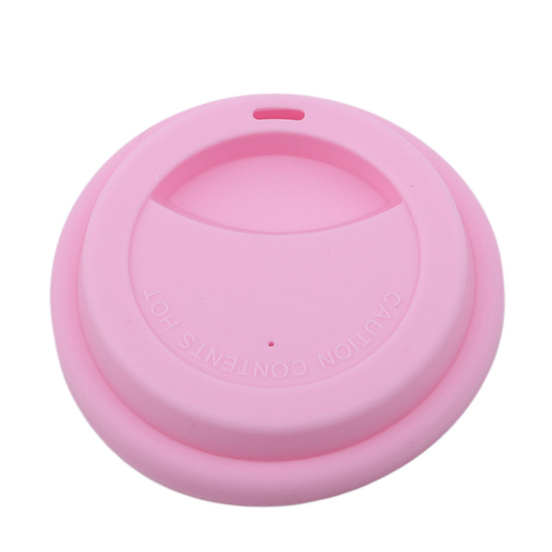 1pc gjenbrukbare silikon tøye ut deksler matte ferske deksel silikon isolasjon anti-støv kopp deksel te kaffe universell tetning lokk: Rosa