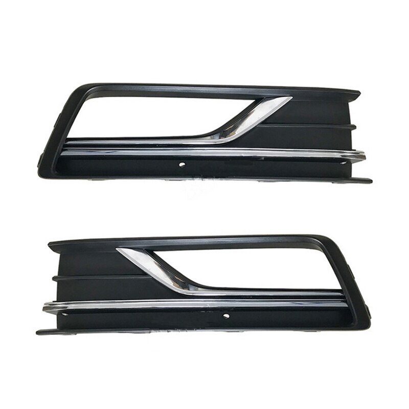 2pcs Auto Left Right Front Bumper Fog Light Grille Grill Cover for VW Passat NMS 56D853665C 56D853666C