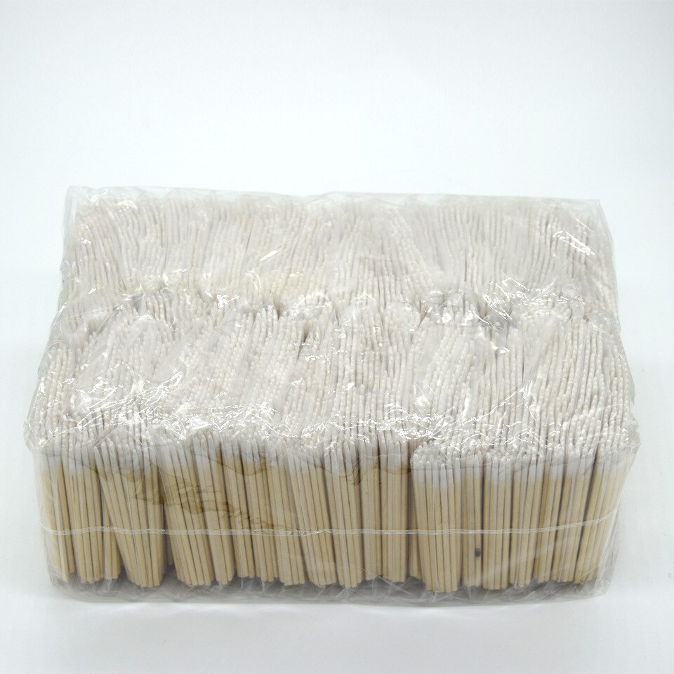 100pcs Disposable Wood Cotton Swab Cotton Buds Cosmetics Permanent Makeup Q-tips
