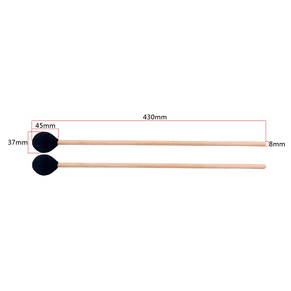 Varillas de tambor de madera de cabeza suave, accesorios de instrumentos de percusión, accesorio de equipo de música, 1 par