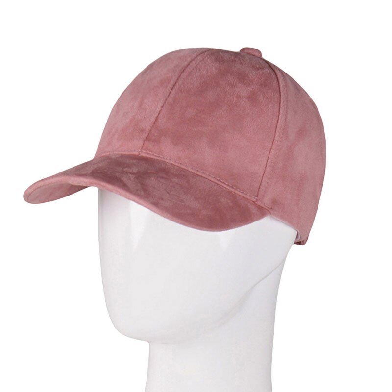 Summer Suede Baseball Cap Women Peaked Cap Street Hip Hop Caps Solid Color Sun Protection Sun Hats Simple Outdoor Hats Casquette: Colore rosa