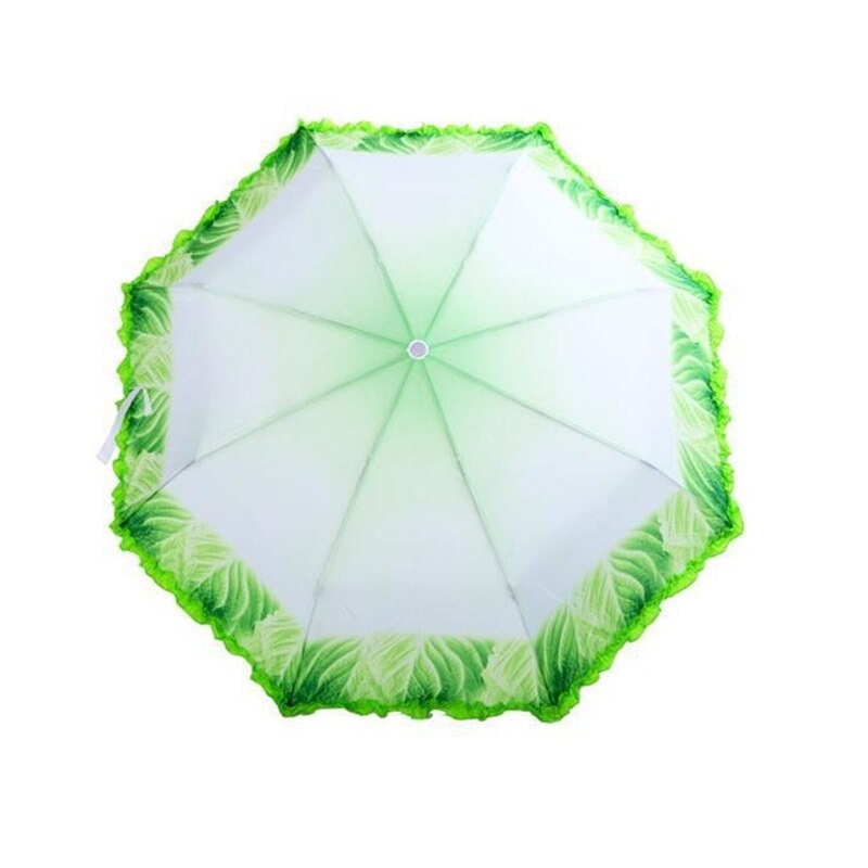 Cabbage Umbrella Lettuce Folding Sunny and Rainy Umbrella Anti-mite Beach Funny Vegetable Umbrella Parasol