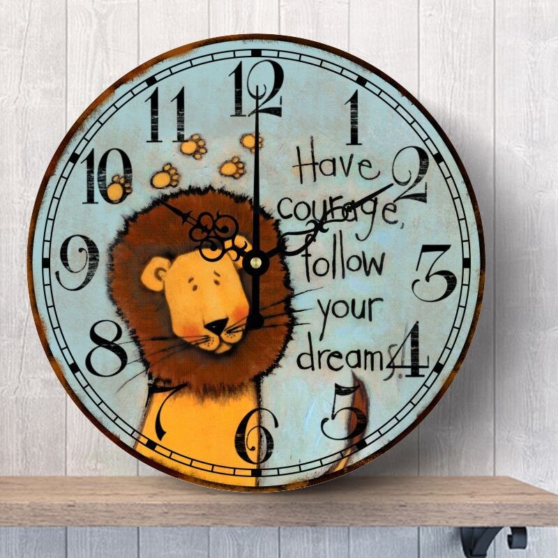 Nordic Retro Wanduhr Moderne Shabby Stil Chic Mechanismus Uhr Hängen Vintage Rost Decor Runde Riesen Uhren Wohnzimmer Hause: 003 / 35cm 14inch
