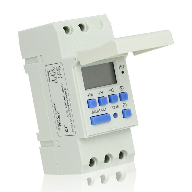 AC 220V Digital LCD Power Timer Programmable Time Switch Relay 16A GOOD temporizador Din Rail Timer switch