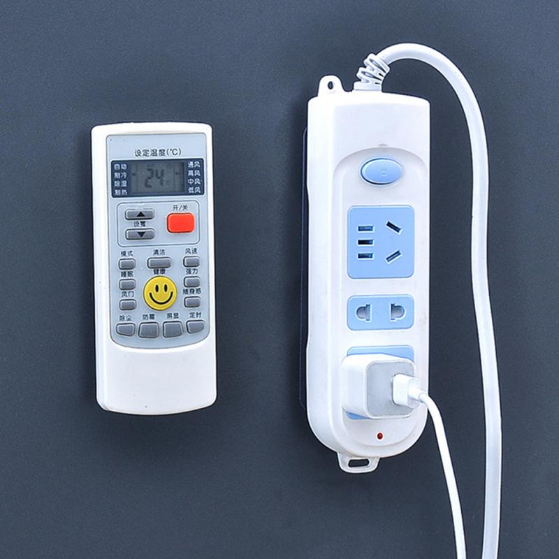 Row And Insert Holder Punch-free Wall Hanging Patch Panel Holder Wall-mounted Storage Without Traces Socket Paste Wall Sticker