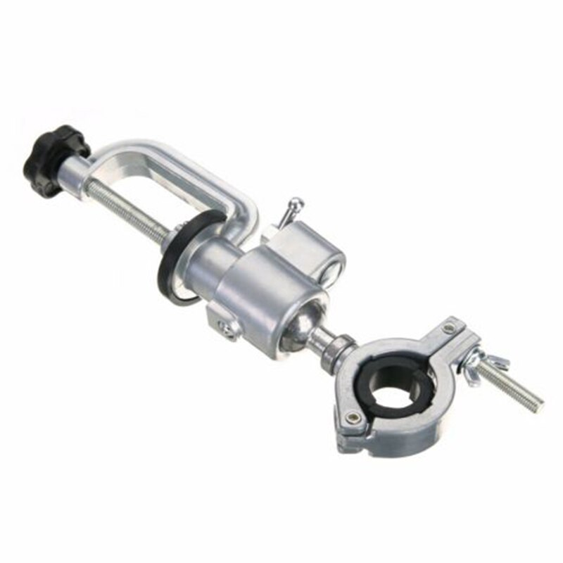 360 ° pince meuleuse banc etau pince outil réglable en alliage d'aluminium argent pince-On meuleuse support banc étau fixation anneau