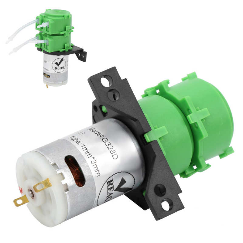 Peristaltic Pump Mini Dual Head Dosing Water Circulating With 1X3mm For Viscous Non Viscous Liquid Fish Tank Pump