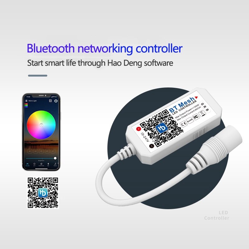 BT MESH DC5V-24V Bluetooth LED Controller RGB LED Rgb Strip Light Controller For 5050 2835 Tape