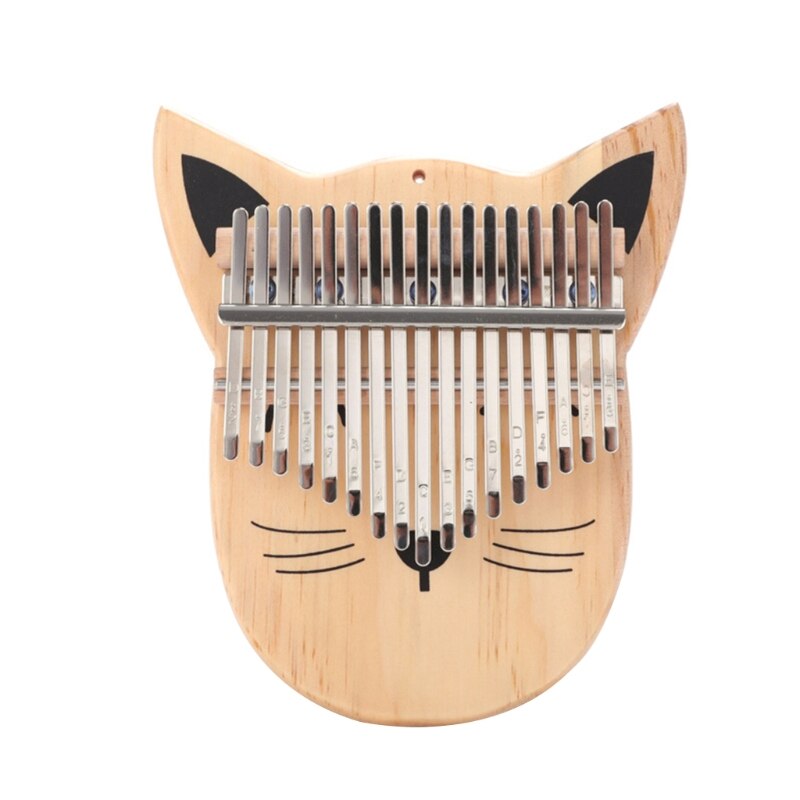 Piano de pulgar Kalimba con forma de Animal de dibujos animados, 17 teclas, Piano de dedo Mbira portátil, para niños y adultos principiantes: B