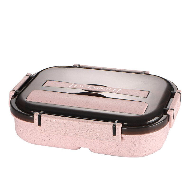 Tuper Verwarmt Voedsel Verwarming Doos Magnetron Taper Plastic Opslag Container Roestvrijstalen Fles Lunchbox Voor Kids Luncheaze Bento: pink