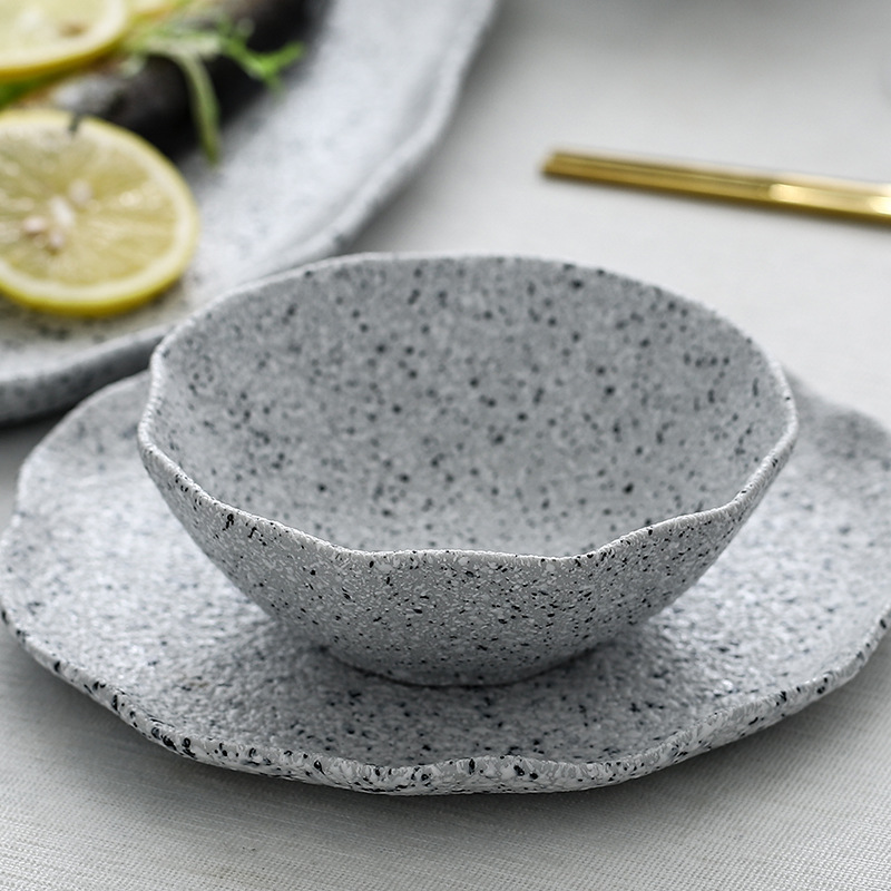 Motif céramique assiette alimentaire plat riz saladier rétro porcelaine plateau ménage vaisselle dîner