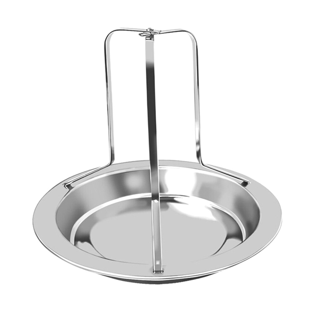 Asador de pollo vertical para barbacoa, soporte plegable para carne, sartén de cerveza para horno, placa de parrilla para barbacoa, herramienta de cocina artesanal antiadherente: Default Title