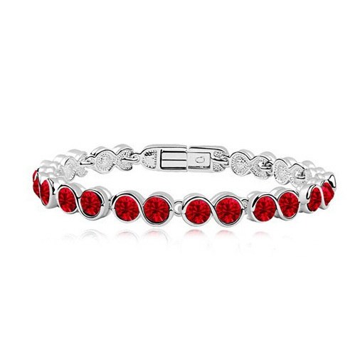 Cooper charm Shiny Austria Crystal Bracelets & Bangles Women Accessories: Red