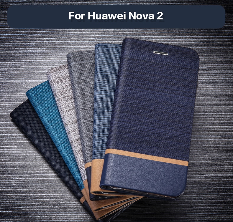 Business Pu Leather Case For Huawei Nova 2 Flip Case Soft Tpu Silicone Back Cover For Huawei Nova 2 Card Slot Book Case