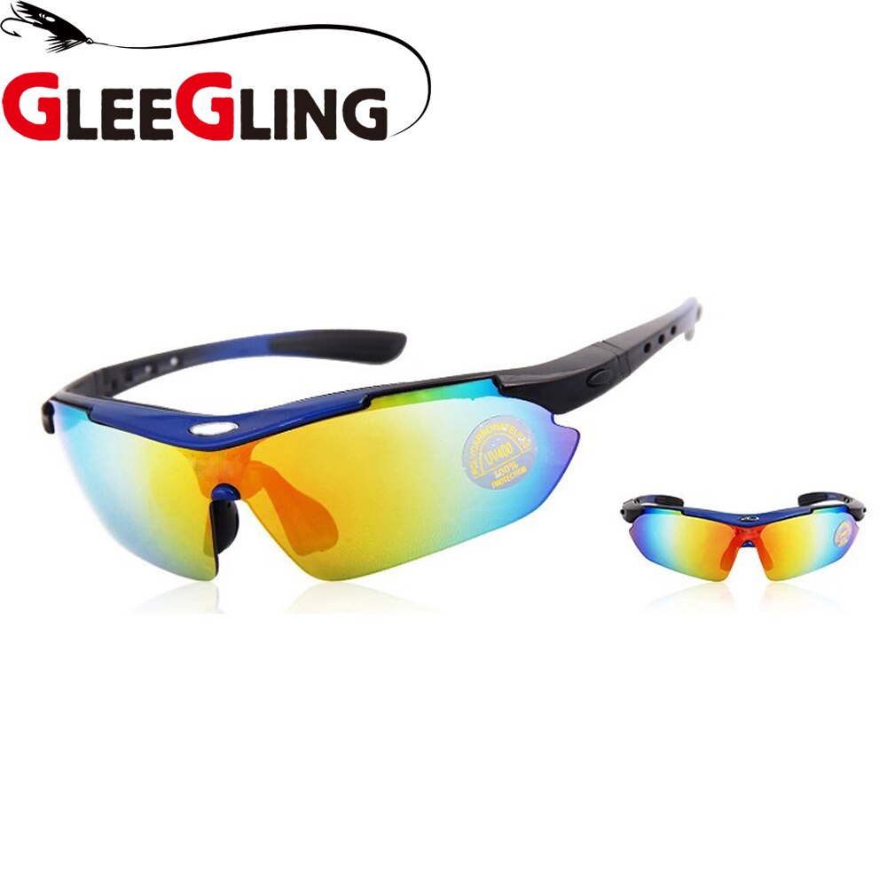 GLEEGLING 9400 1Set 5 Lens Man Vissen Gepolariseerde Zonnebril Lunette Polarisantes Homme UV400 Zonnebril Over Bril Gepolariseerde