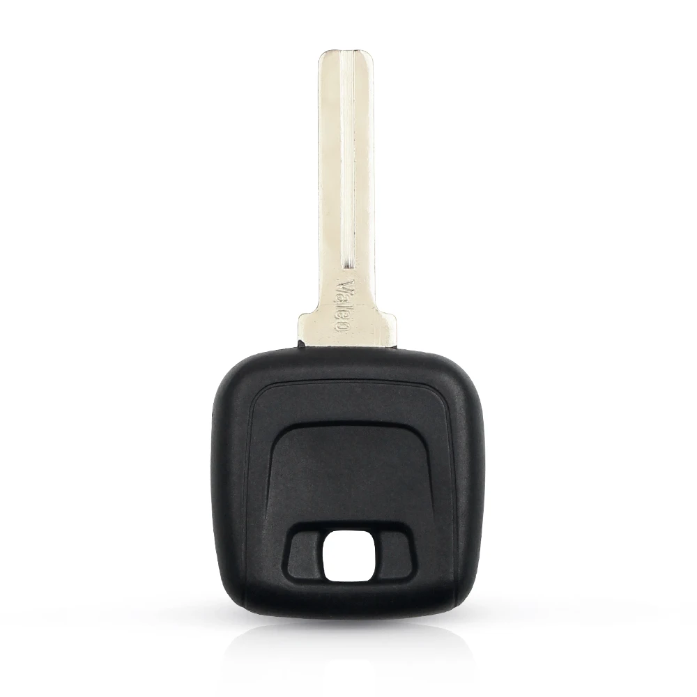 KEYYOU-carcasa para llave de coche, funda carcasa para Volvo S40 V40 D30 S60 S80 XC90 XC60 con Chip ID48/ID44 NE66 HU56R Blade: Negro