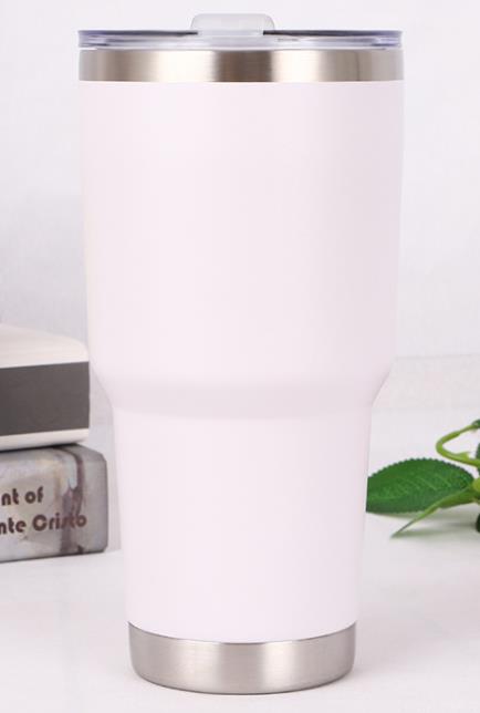 Gobelet en acier inoxydable à Double paroi | Isolation sous vide, tasse à café de voyage 30oZ: WHITE