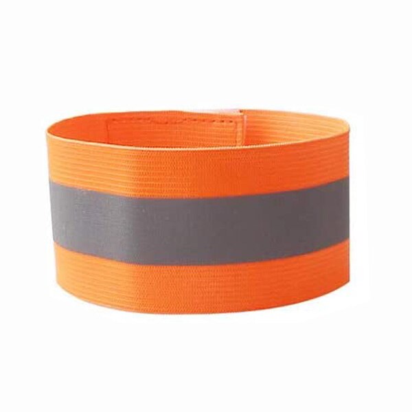 Noc wysoka widoczność bezpieczeństwo w miejscu pracy taśma ostrzegawcza bieganie jazda na rowerze zewnętrzne opaski odblaskowe elastyczna opaska: pomarańczowy