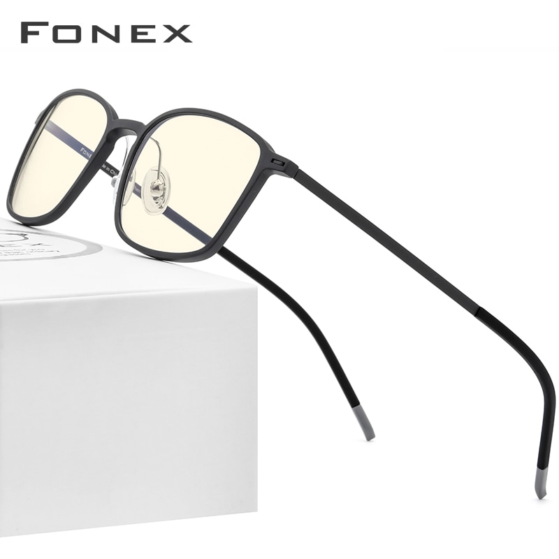 FONEX TR90 Anti Blue Light Glasses Men Reading Goggles Protection Eyeglasses Gaming Computer Glasses for Women AB01