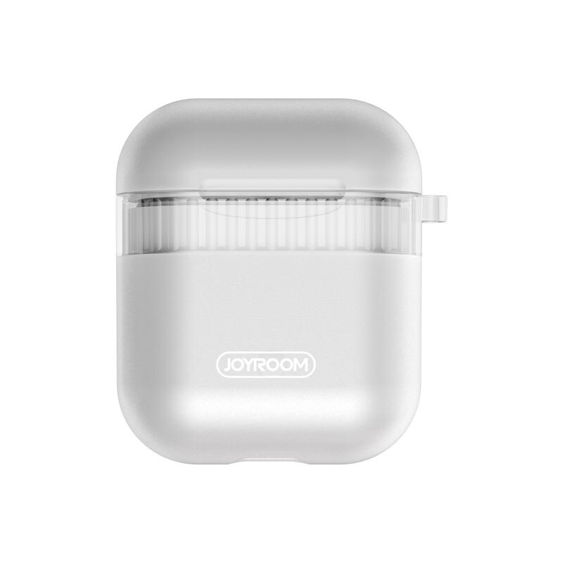 Joyroom läpinäkyvä suojakotelo airpodille hard tpu shell kuulokkeet apple airpodille 1 2 langaton bluetooth kotelon kansi: Läpinäkyvä