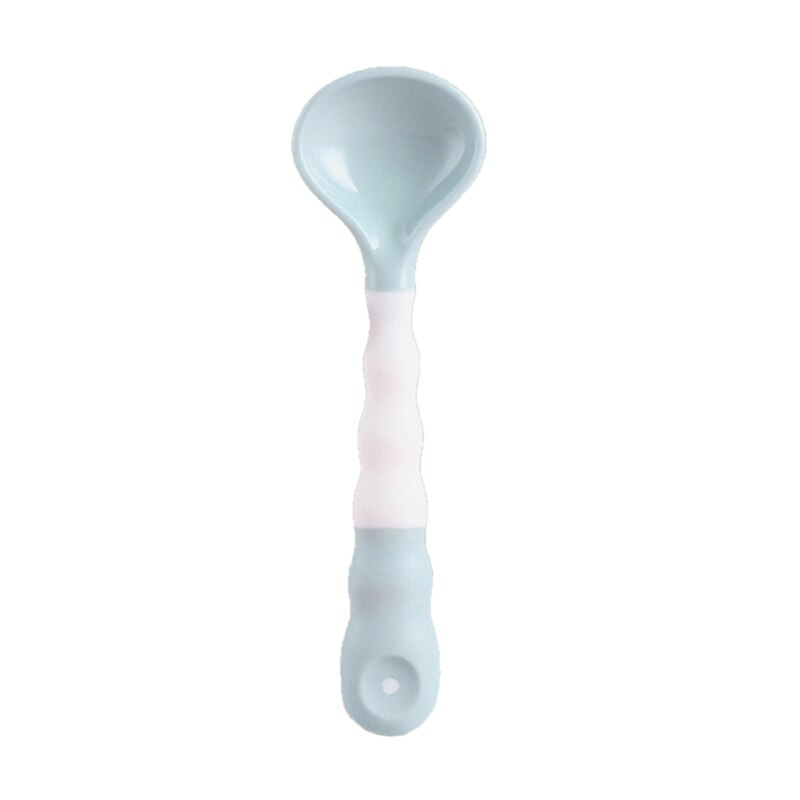 Cucchiaio pieghevole in silicone per bambini cucchiaio da allenamento per bambini stoviglie BPA gratuito: bianca (senza scatola)