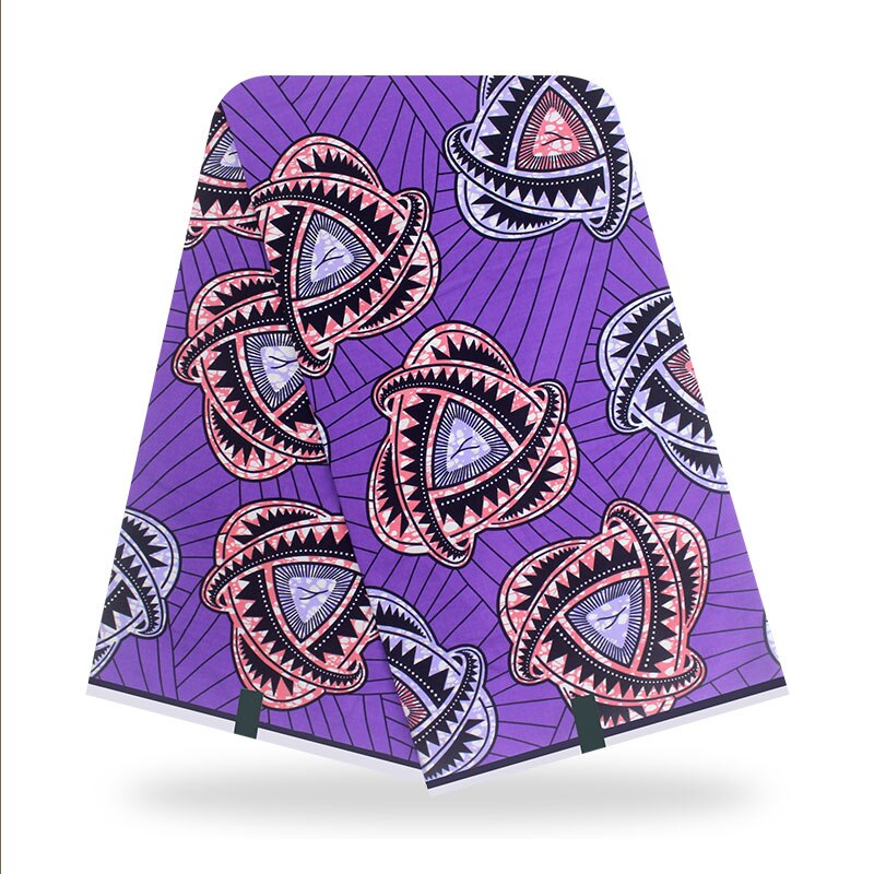 Ankara African Wax Print Fabric Real Veritable Wax 100% Cotton 6 Yards Diy Sewing Nigerian Fabric for Wedding Dress Y1117-14