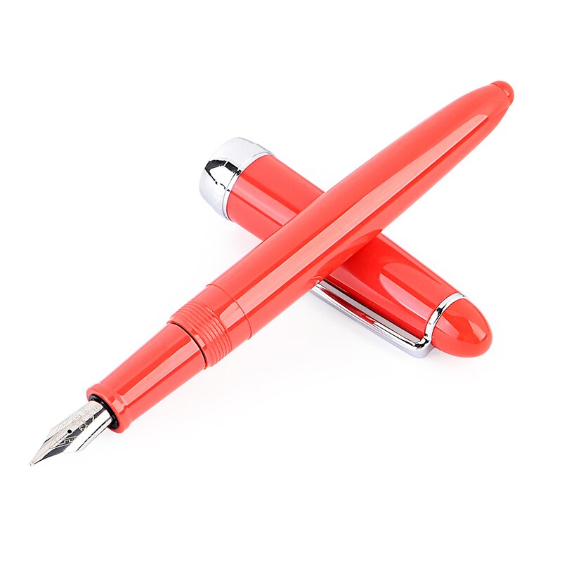 Jinhao 992 stylo plume en plastique Irautita spirale ronde transparente école étudiant bureau papeterie stylos à encre de: Red