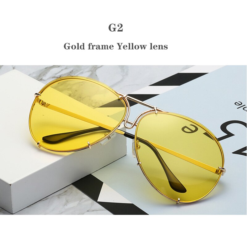 UV400 Anti-glare Metal Frame Sunglass Outdoor Driver Mirror Sun glasses Fishing For Male Female Driver Goggles Eyewear In Car: G2