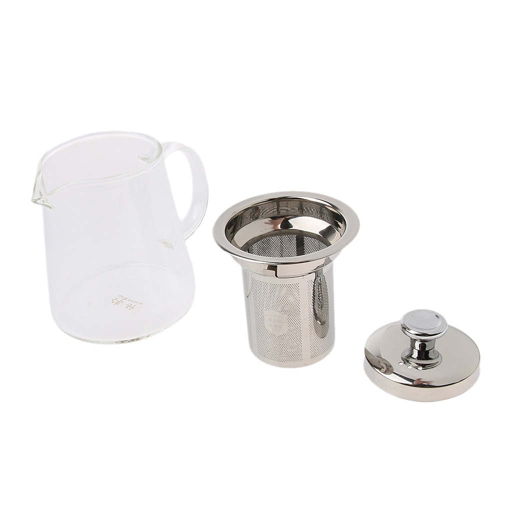 400ml Heat Resistant Glass Teapot Kettle Coffee Glass Maker for Home Office