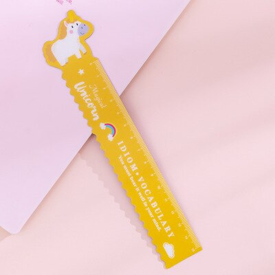 Bonitos efectos de escritorio creativos de Kawaii para estudiantes, regla de Línea ondulada con dibujos animados, 15cm, se puede doblar, suave,: Púrpura