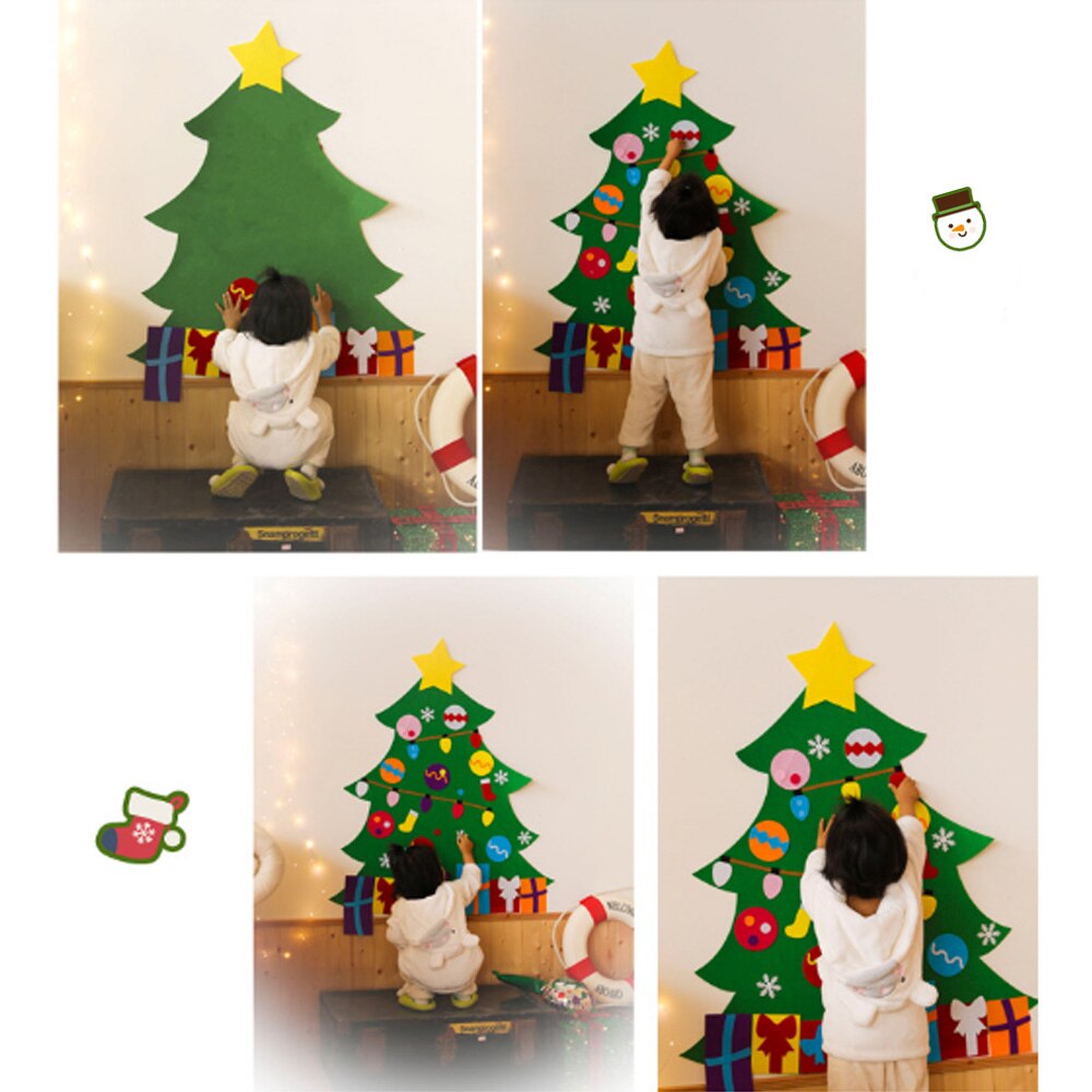 Felt DIY handmade christmas tree kindergarten school parent-child activities decoration Christmas for children