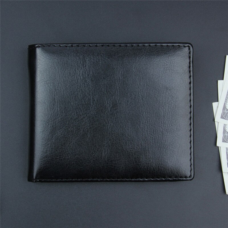 Casual mannen Portefeuilles Lederen Effen Luxe Portemonnee Mannen Lederen Slim Bifold Korte Portemonnees Credit Kaarthouder Zaken Man Purse o26