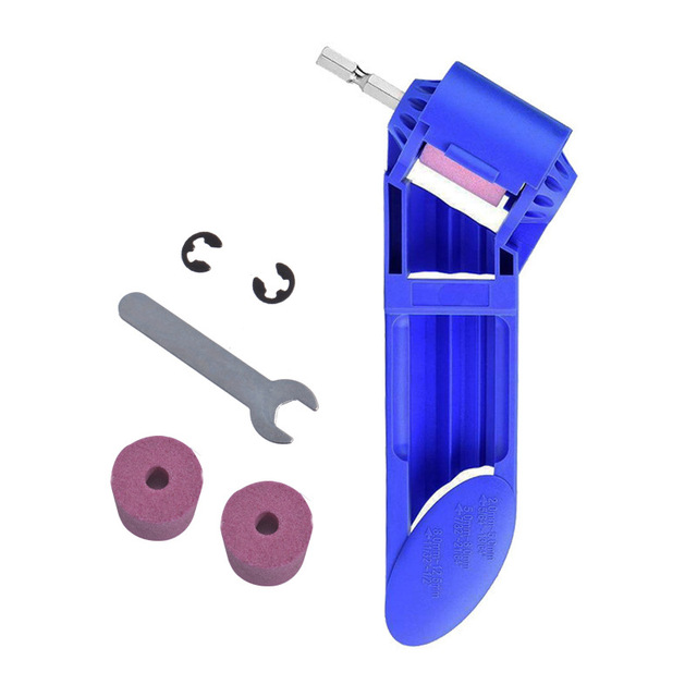 Drill Bit Sharpener Portable Drill Grinding Tools Corundum Grinding Wheel Drill Bit Sharpener Titanium Drill Bit Power Tools Kit: A