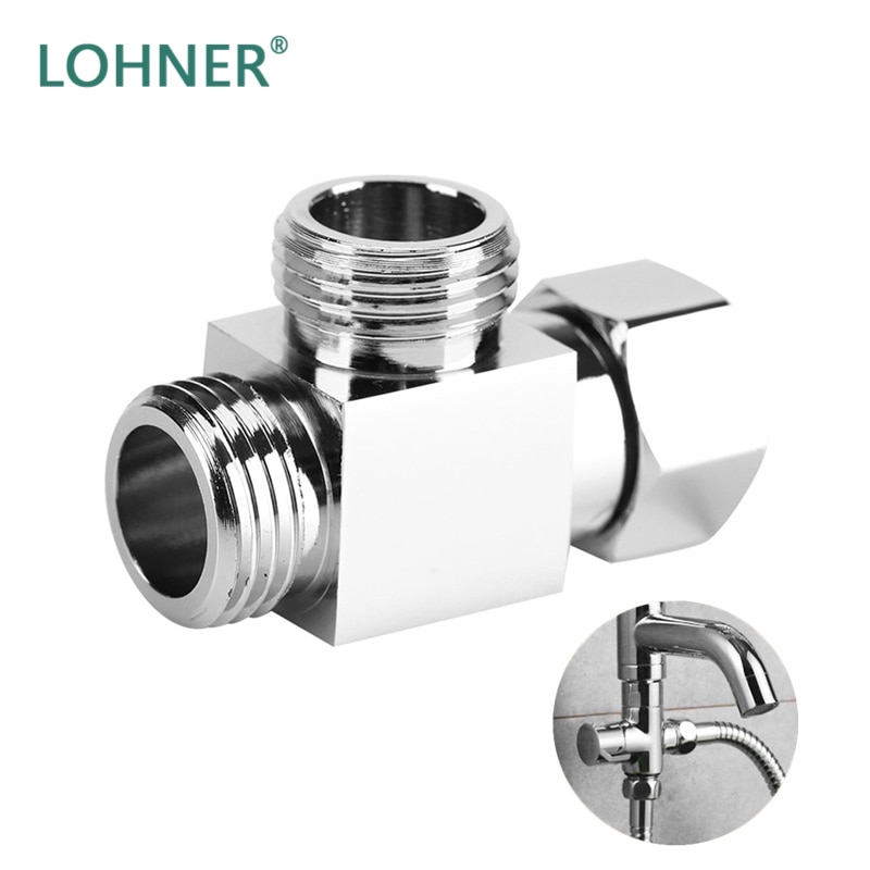 Lohner-cartuchos para grifo de baño, adaptador de válvula de 3 vías T de para cabezal de ducha de bidé, desviador de agua de latón